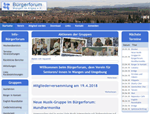 Tablet Screenshot of buergerforum-wangen.de